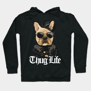 dog hip hop style, thug life Hoodie